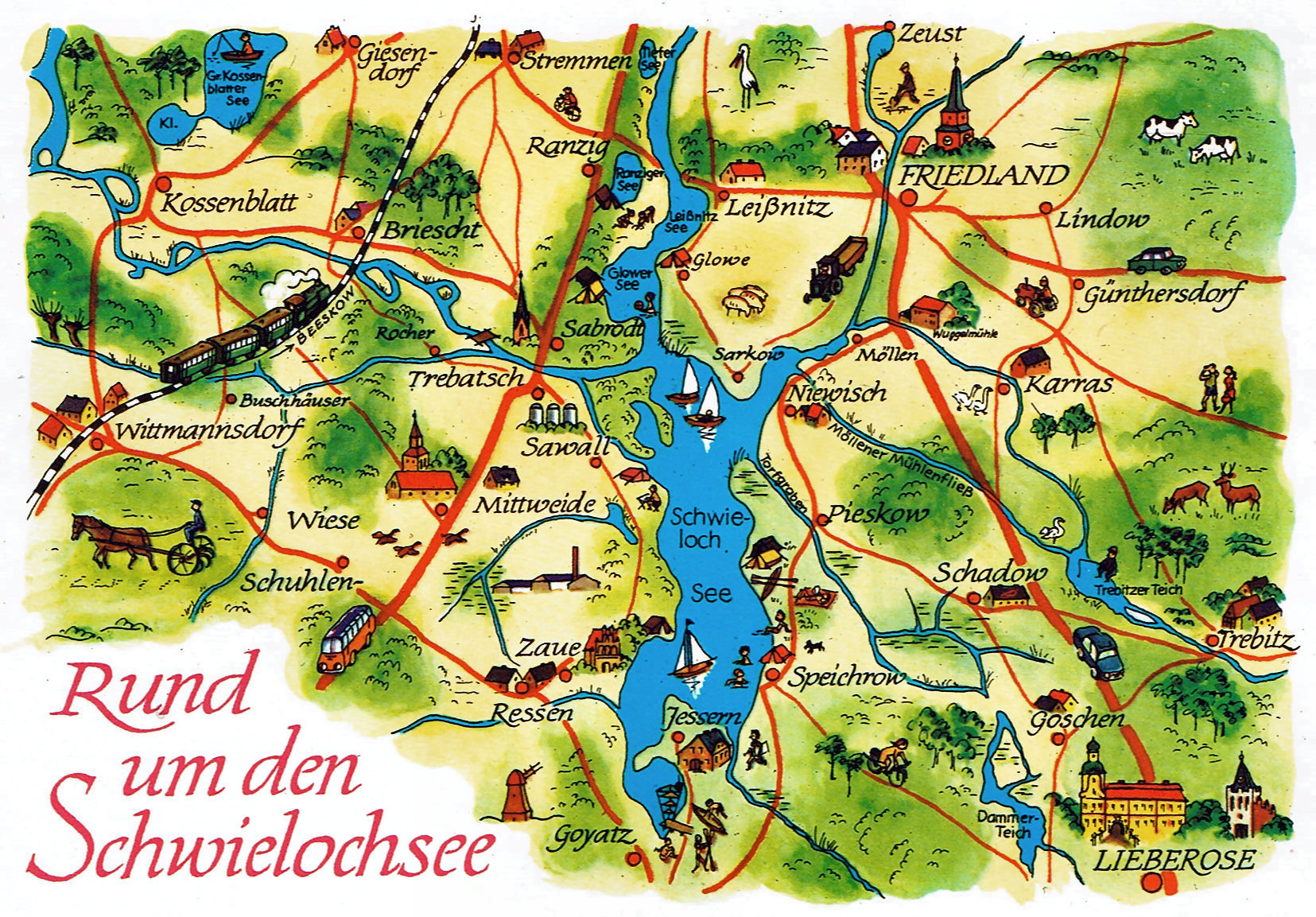 AK Oberes Schwarzatal-Landkarte-DDR-ungelaufen...1 